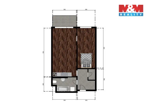 Prodaný byt 2+kk 53 m²