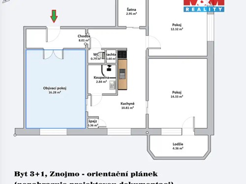 Prodaný byt 3+1 69 m²