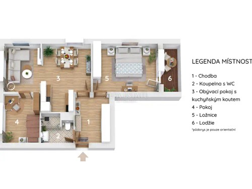 Prodej bytu 3+kk 61 m²