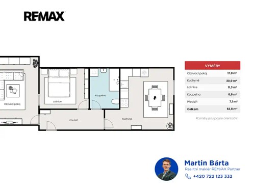 Prodej bytu 3+kk 62 m²