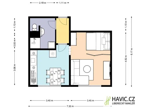 Prodaný byt 1+1 37 m²