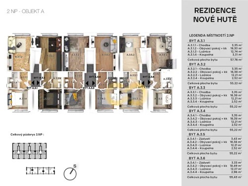 Prodej bytu 3+kk 55 m²