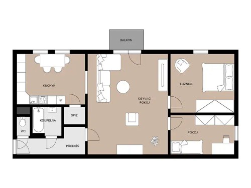 Prodej bytu 3+kk 69 m²