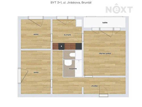 Prodej bytu 3+1 70 m²