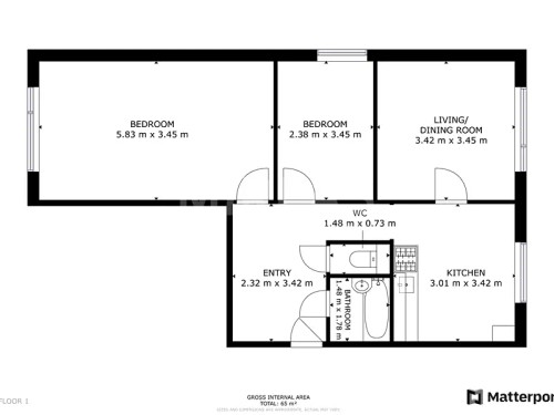 Prodaný  byt 3+1 65 m²