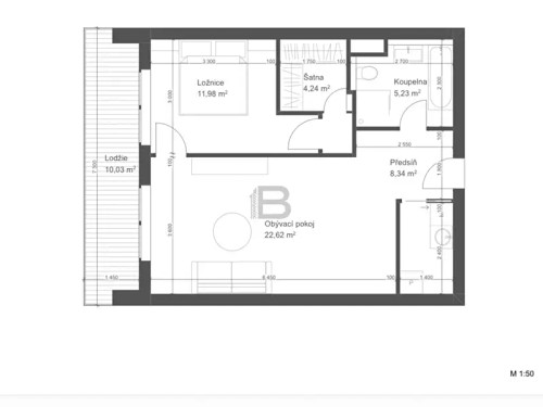 Prodej bytu 2+kk 55.46 m²