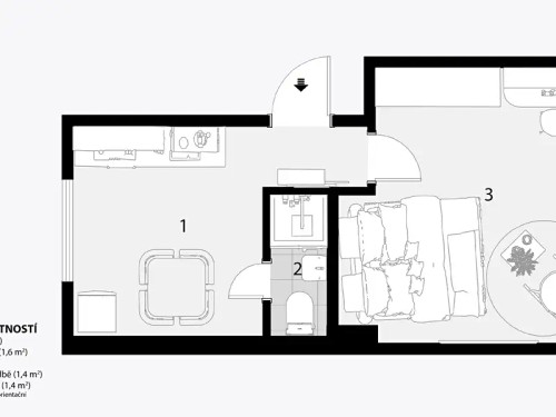 Prodaný byt 1+1 27 m²