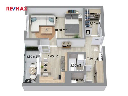 Prodej bytu 1+1 44 m²