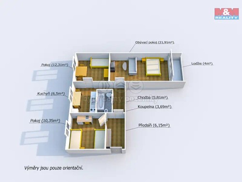 Prodaný byt 3+1 86 m²