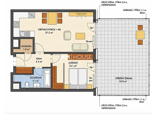 Prodej bytu 2+kk 54 m²