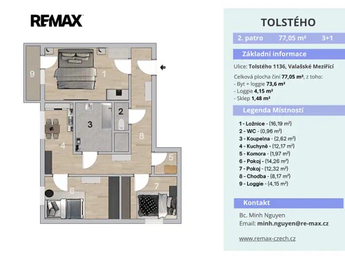 Prodej bytu 3+1 77 m²