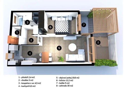 Prodej bytu 2+kk 48 m²