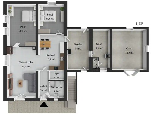 Prodej domu 168 m², pozemek 1866 m²