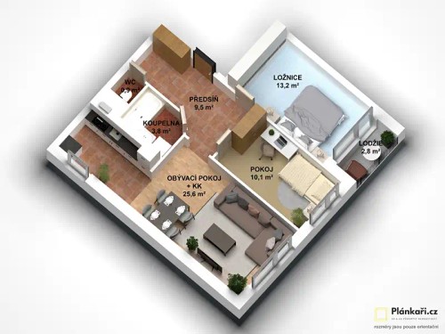 Prodaný byt 3+kk 68 m²