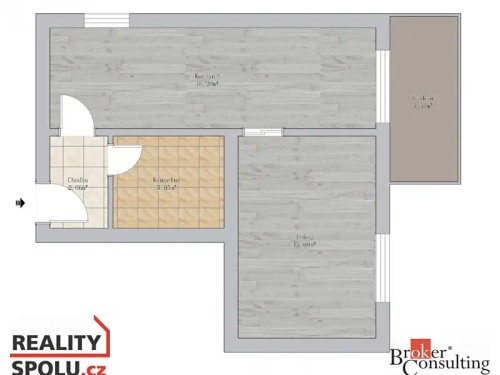 Prodaný  byt 1+1 39 m²
