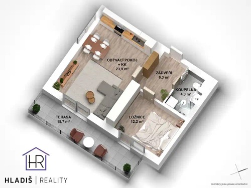 Prodej bytu 2+kk 46 m²