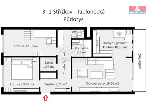 Prodaný byt 3+1 74 m²