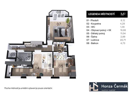 Prodej bytu 3+kk 67 m²