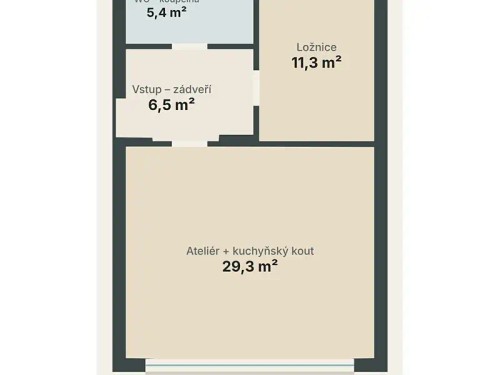 Prodej bytu 2+kk 52 m²