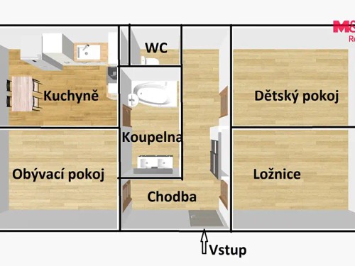 Prodej bytu 3+1 70 m²
