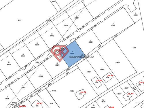 Prodej stavebního pozemku 847 m²