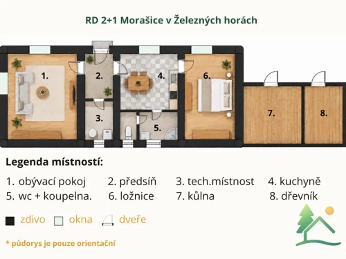 Prodej chaty 57 m², pozemek 452 m²