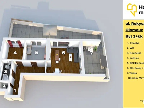 Prodaný byt 3+kk 80 m²