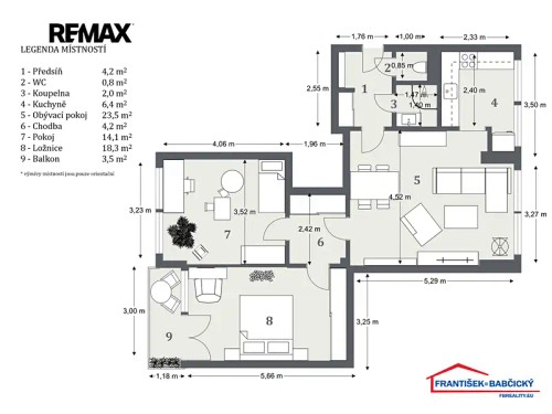 Prodej bytu 3+1 73 m²