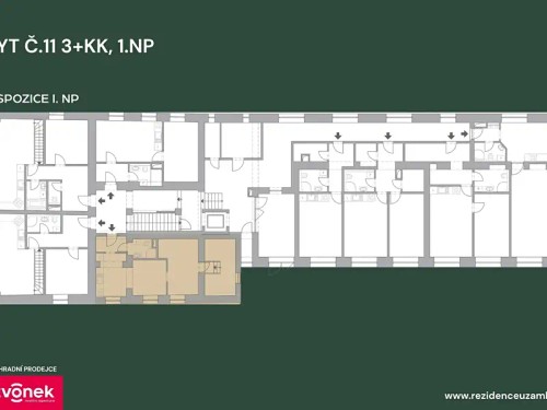 Prodej bytu 3+kk 46 m²