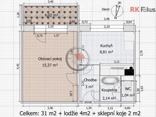 Prodej bytu 1+1 31 m²