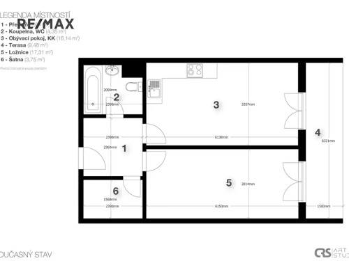 Prodej bytu 2+kk 52 m²