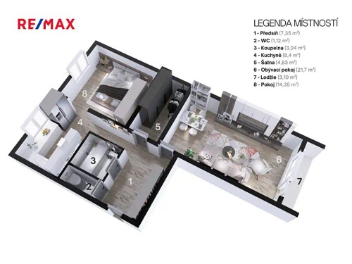 Prodej bytu 2+1 67 m²