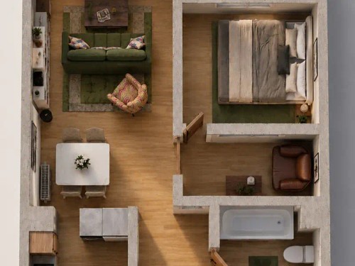 Prodaný  byt 2+kk 55 m²
