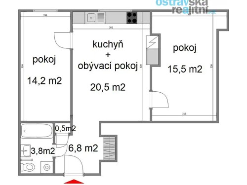 Prodej bytu 3+kk 62 m²