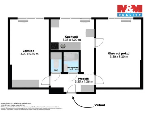 Prodaný byt 2+1 48 m²