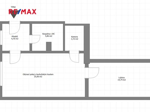 Prodej bytu 2+kk 54 m²