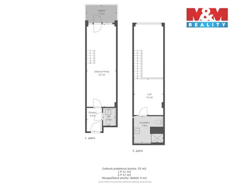 Prodaný byt 2+kk 58 m²