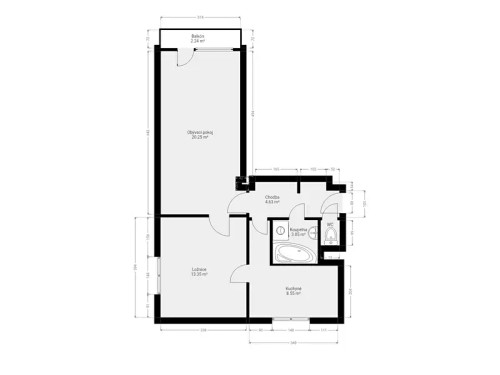 Prodaný  byt 2+1 52 m²