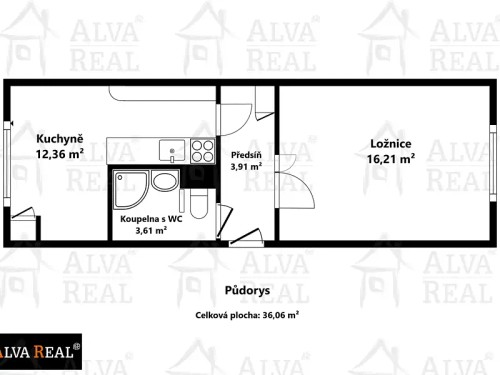 Prodej bytu 1+1 36 m²
