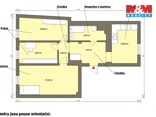 Prodaný byt 3+1 61 m²