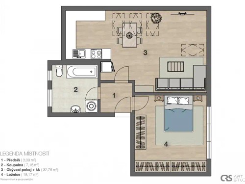 Prodej bytu 2+kk 64 m²