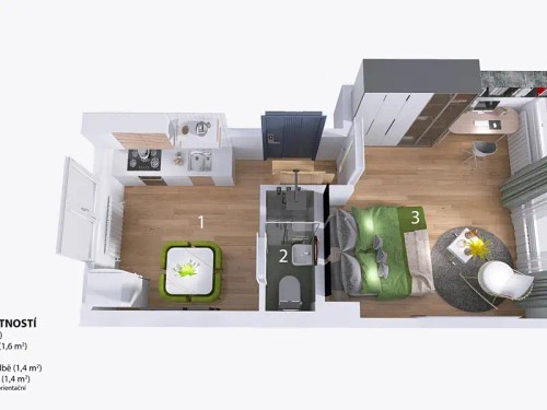 Prodaný byt 1+1 27 m²