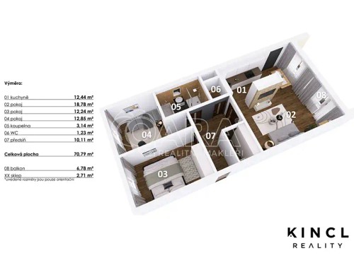 Prodaný  byt 3+kk 70 m²