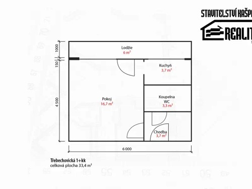 Prodaný  byt 1+kk 33 m²