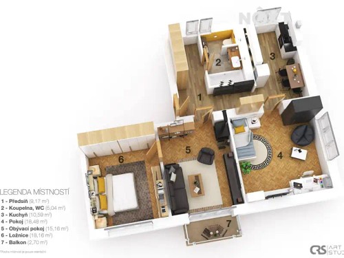 Prodaný byt 3+1 72 m²