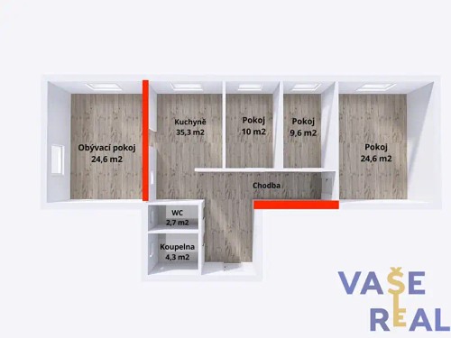 Prodaný  byt 4+1 115 m²