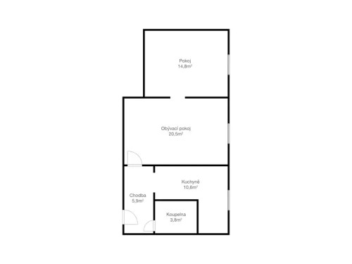 Prodaný  byt 2+1 56 m²