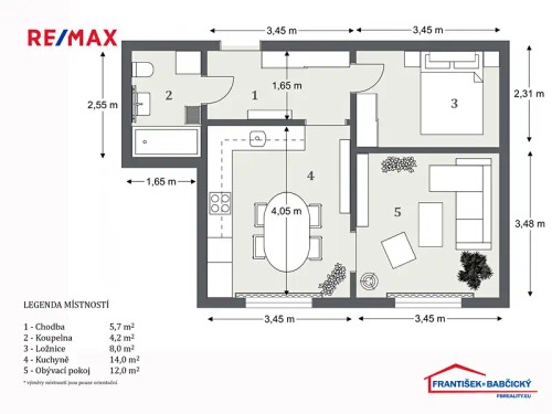 Prodaný byt 2+1 44 m²