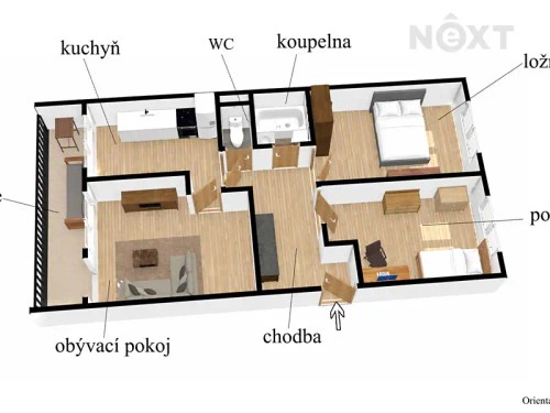 Prodaný byt 3+1 71 m²