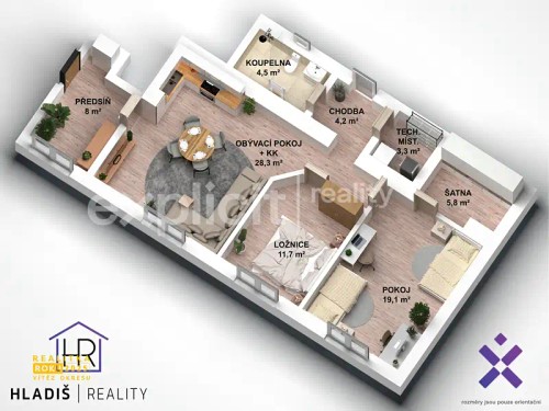 Prodej bytu 3+kk 86 m²